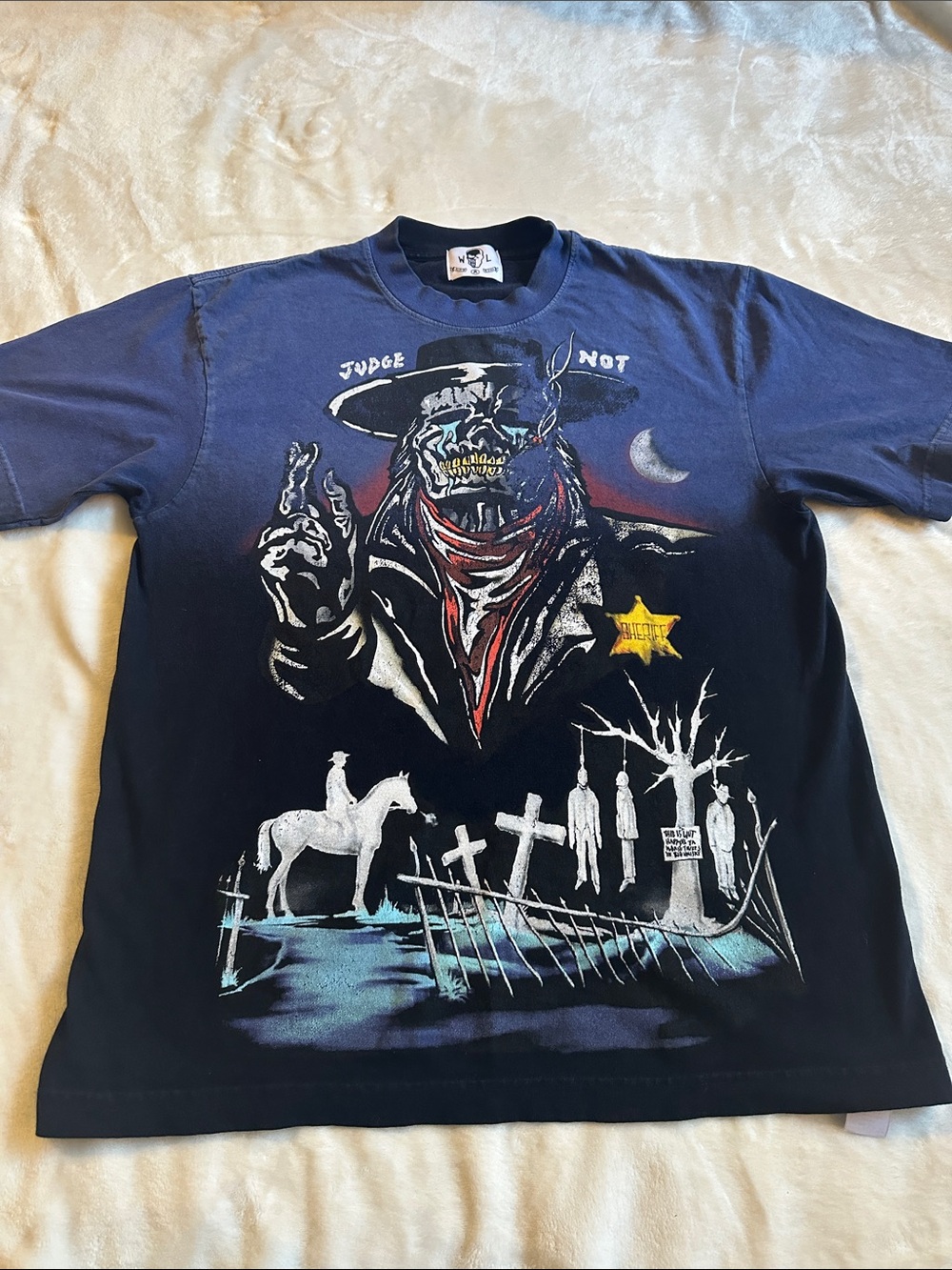 Vintage Graphic Short Sleeve Tee - Navy Black